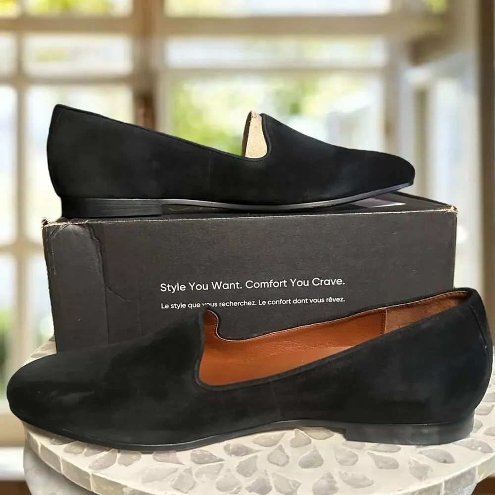 VIONIC Willa Leather Suede Slip On Flats Loafer Womens